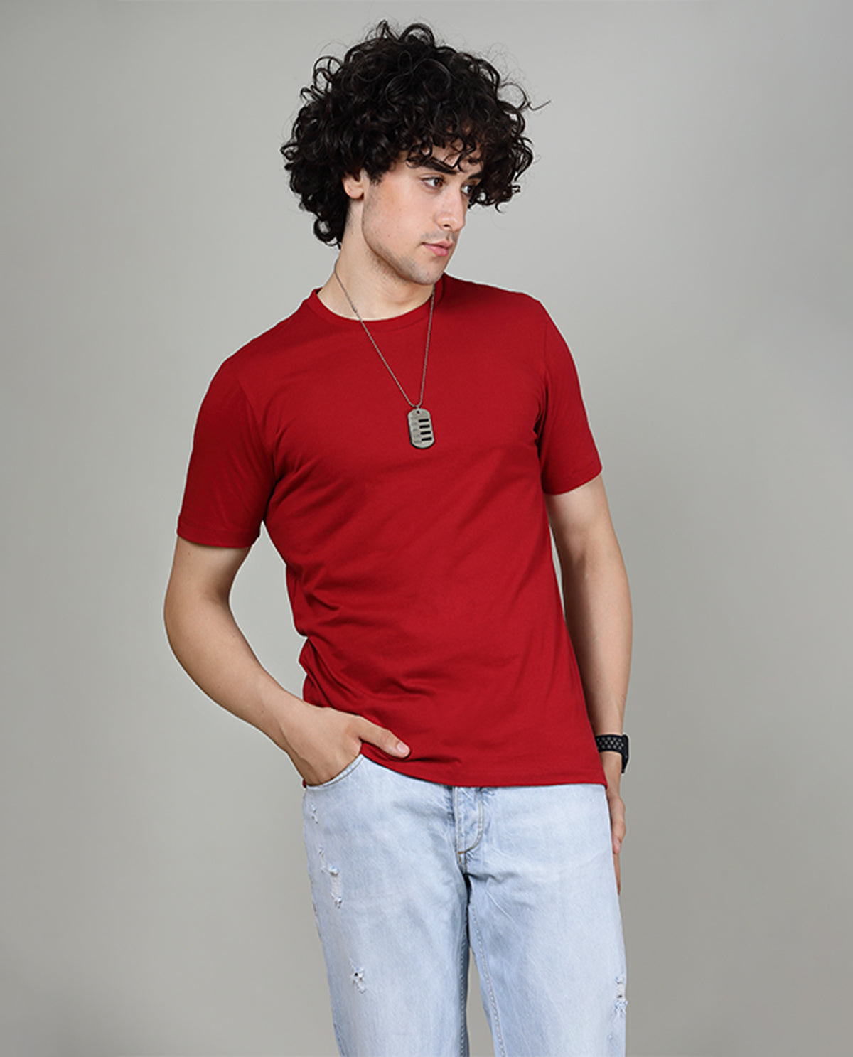 Knockout Red - Mens Half sleeves T- Shirt - T-SHIRT LOVER