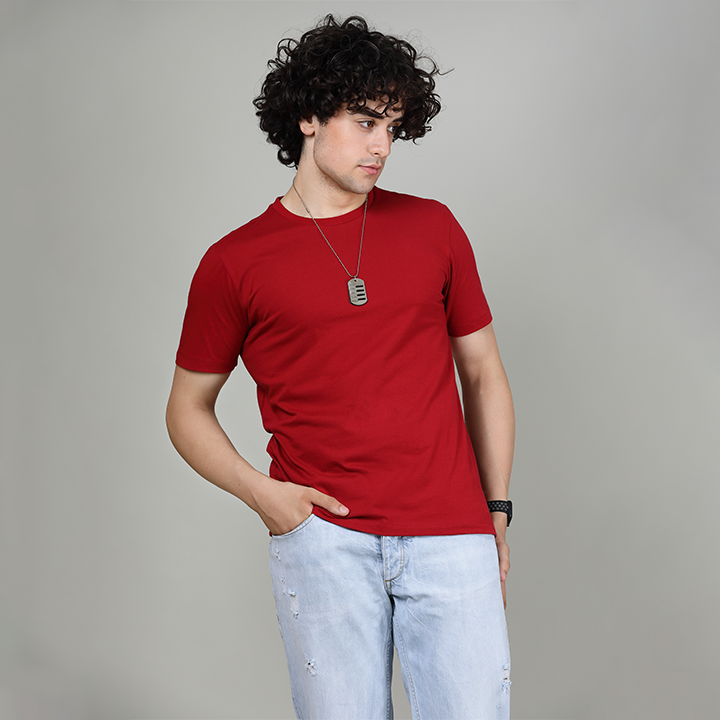 Knockout Red - Mens Half sleeves T- Shirt T-SHIRT LOVER