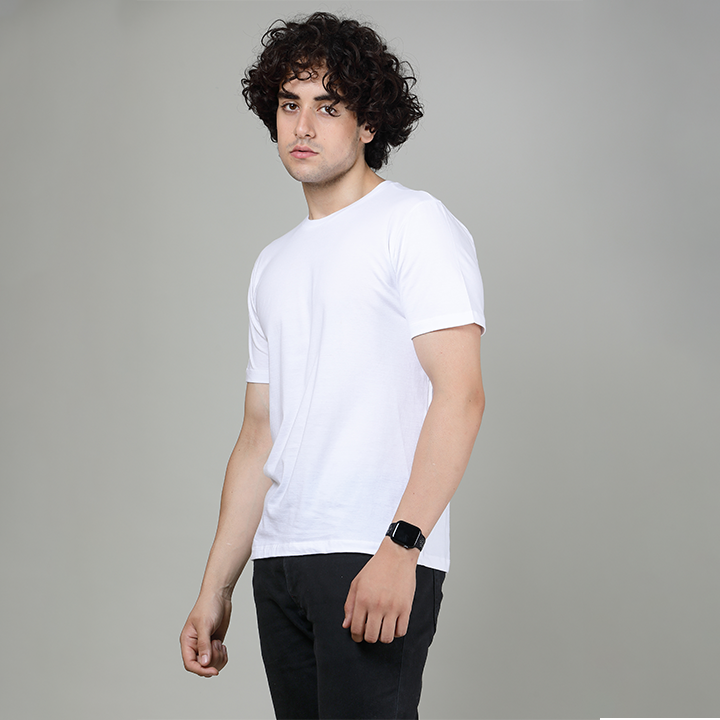 Radiant White - Mens Half sleeves T- Shirt T-SHIRT LOVER